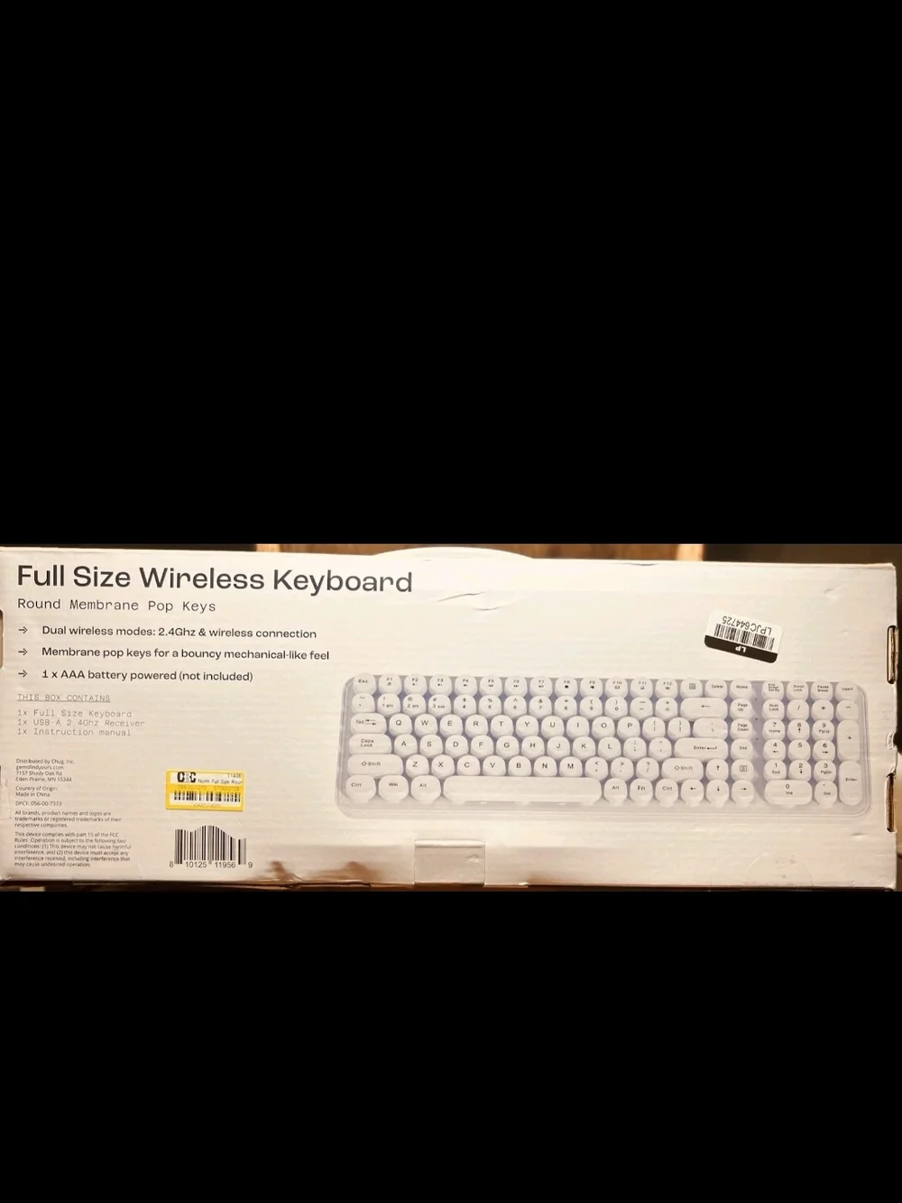 NORTH Full Size Wireless Keyboard - White
